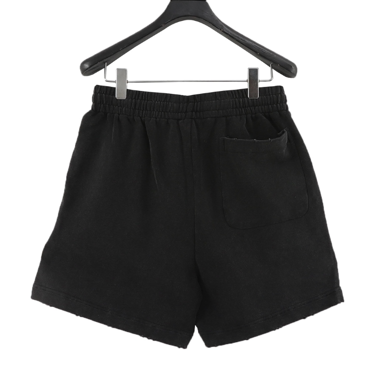 Political Logo Drawstring Shorts – Black