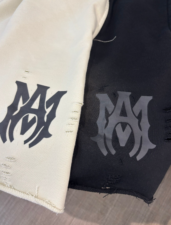 Distressed Logo Sweat Shorts