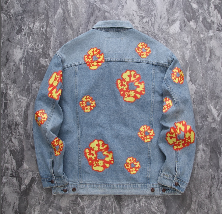 Flame Burst Denim Tears Jacket