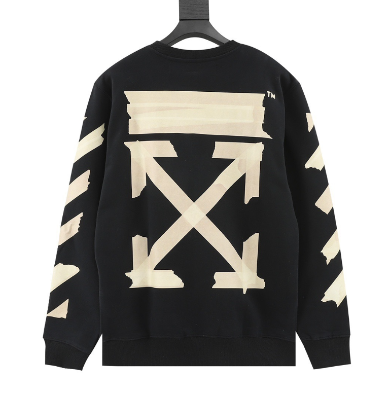 Off-White Tape Arrows Crewneck Sweatshirt – Black